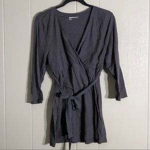 Dark gray maternity/nursing top